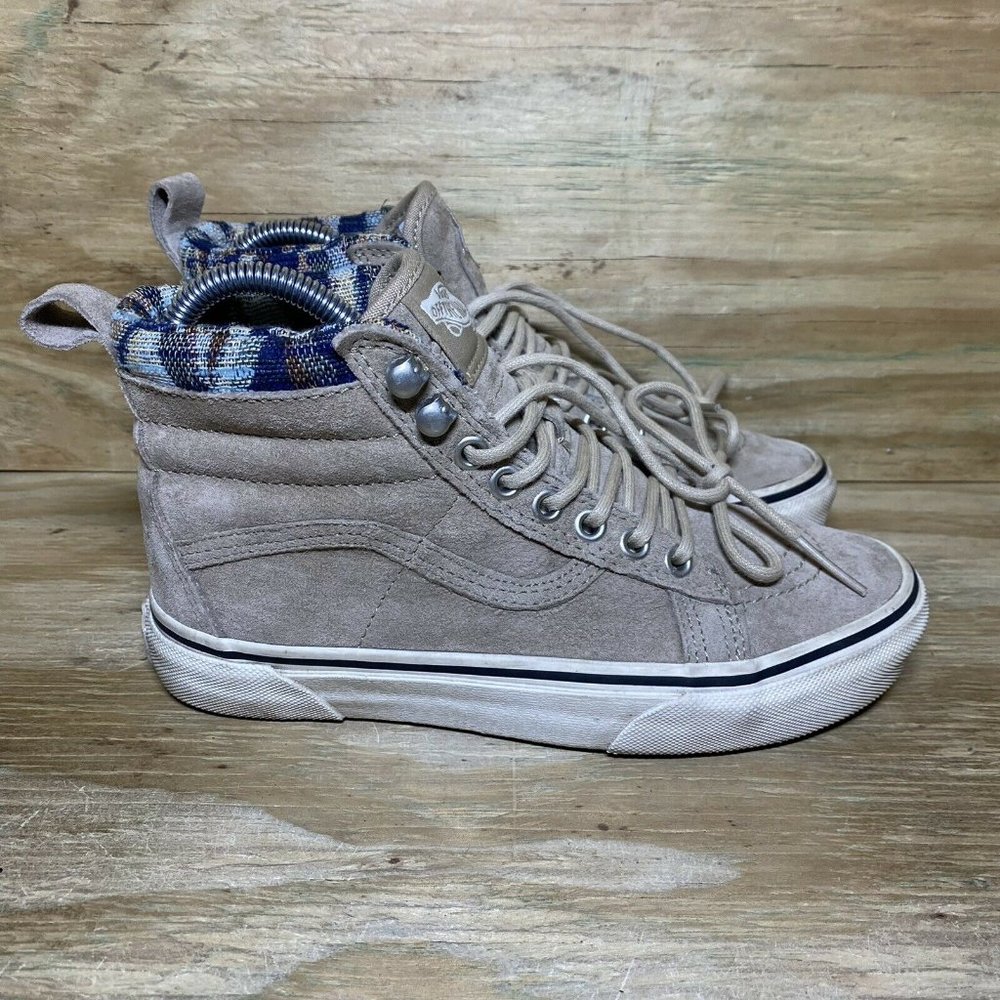 VANS Scotchguard Hi Top Women’s Shoes Size 6 Beige Lace Up Athletic Sneakers